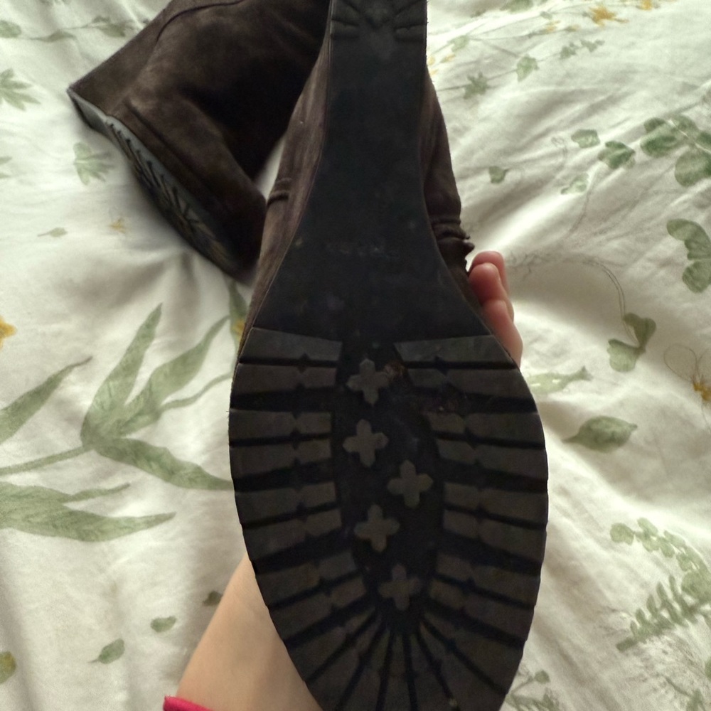 PRADA Brown Suede Wedge Boot - Picture 3 of 5